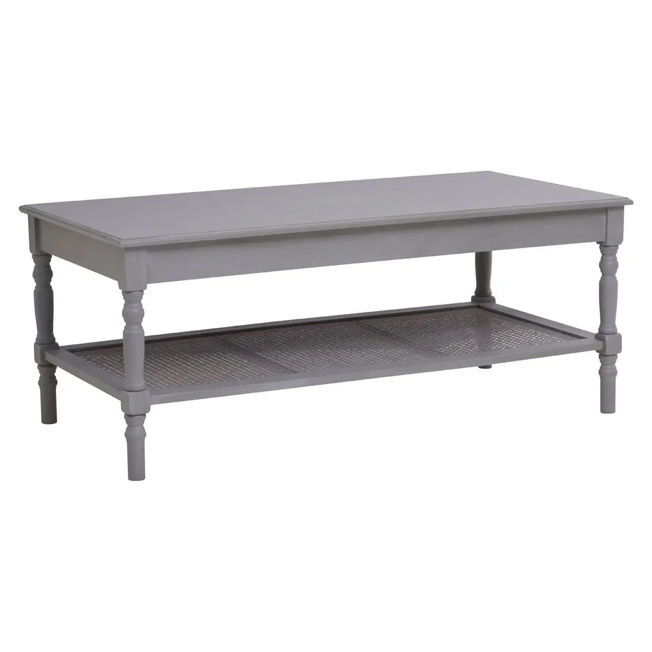 Ester Coffee Table With Rattan Shelf