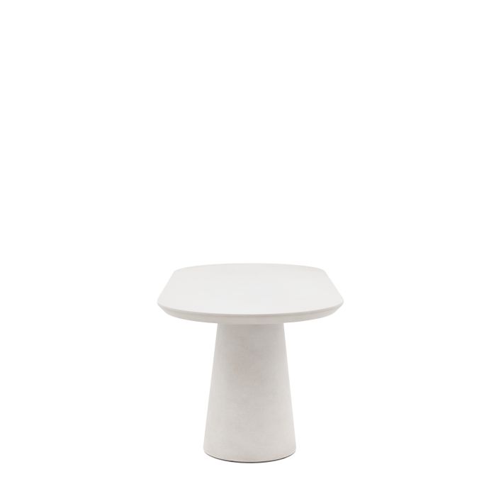 Petra Sculptural Stone-Look Dining Table in Round or Oval