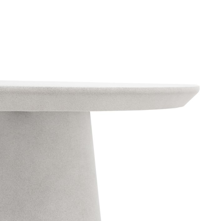 Petra Sculptural Stone-Look Dining Table in Round or Oval