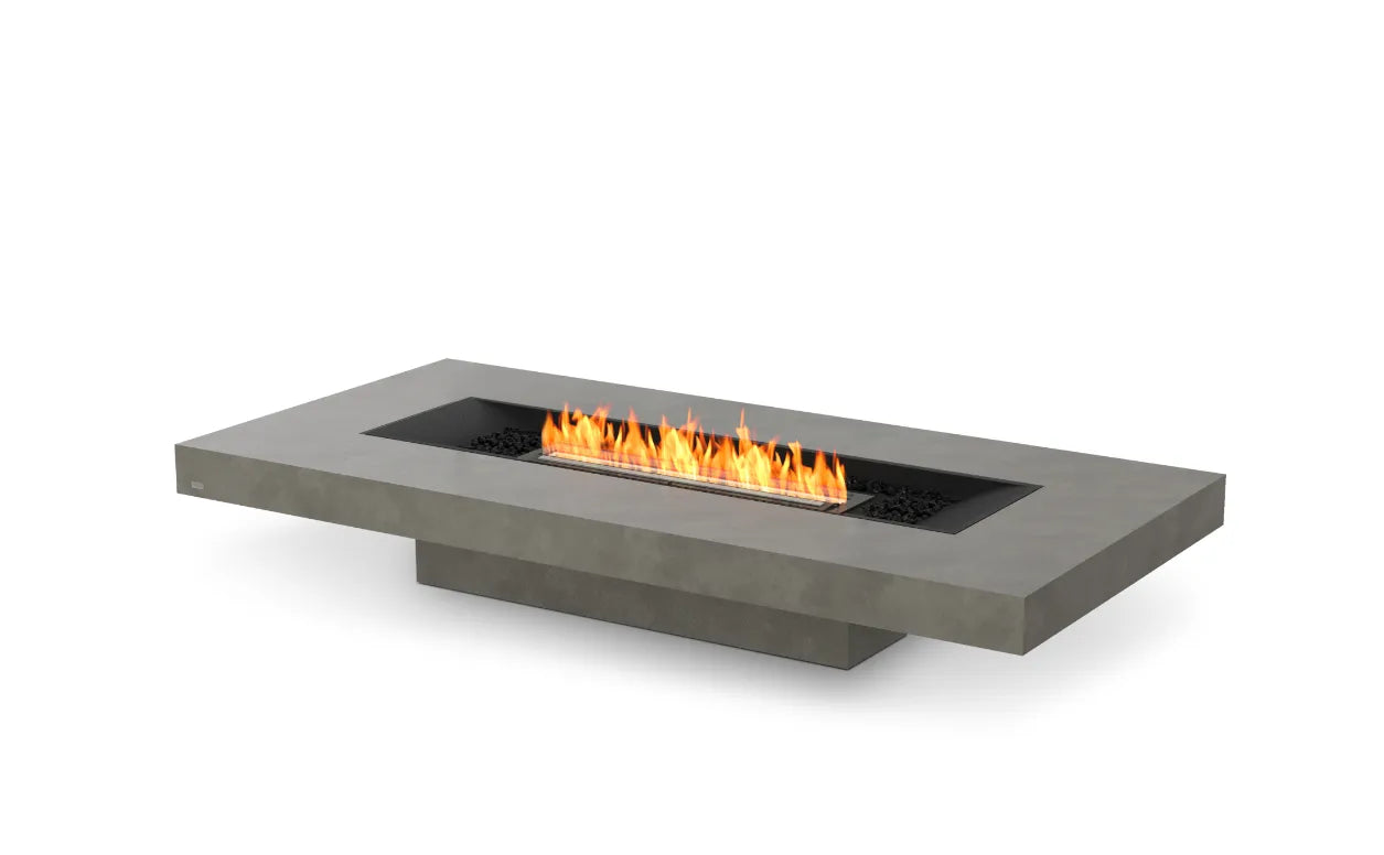 Gin 90 Low Natural Concrete Black Burner