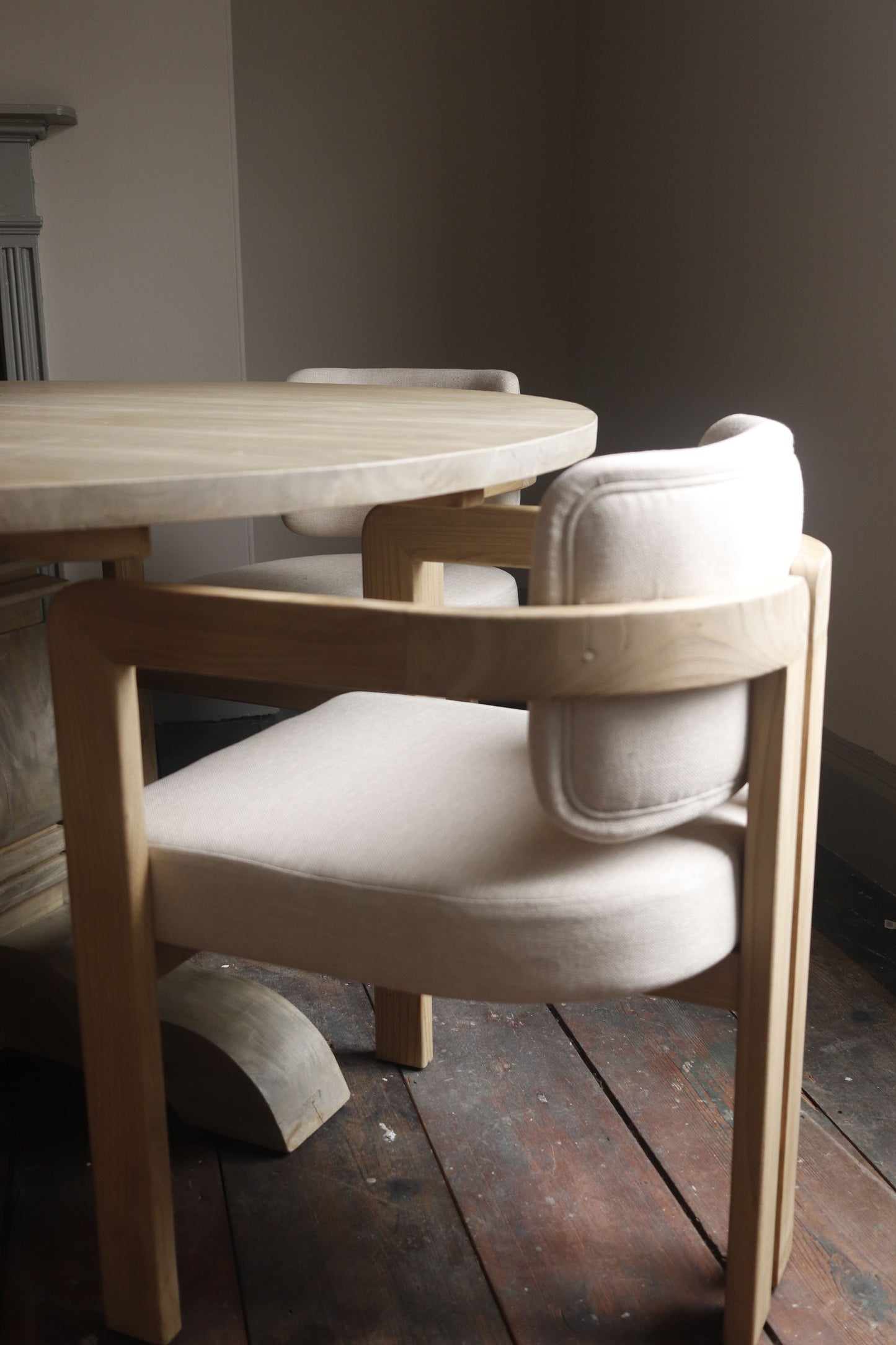 Arlo Contemporary Wooden Dining Chair with Upholstered Seat