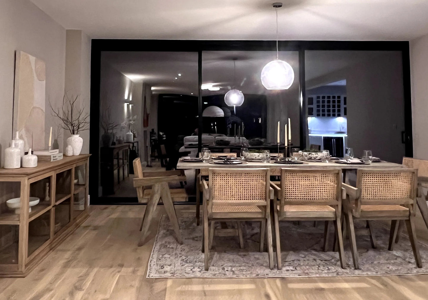 Rustic Mahogany Trestle Dining Table
