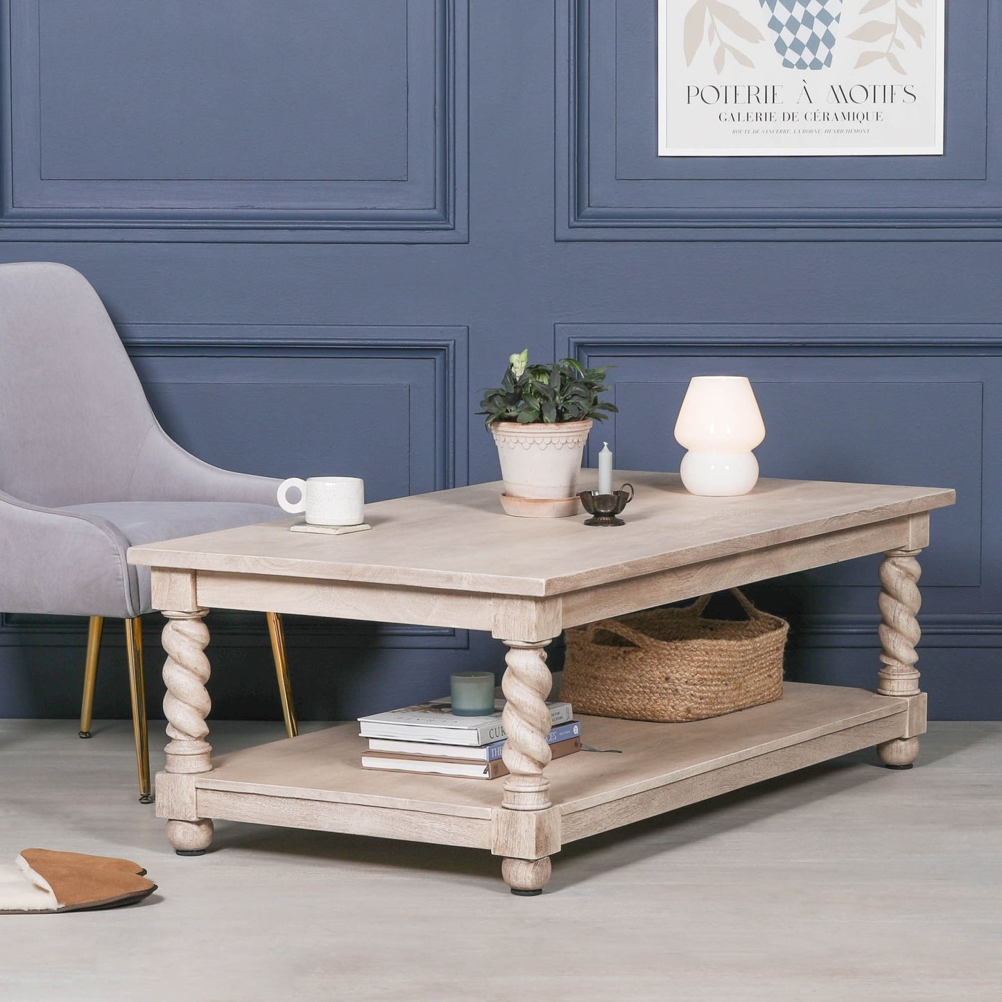 Marlow Twist Column Coffee Table 140cm