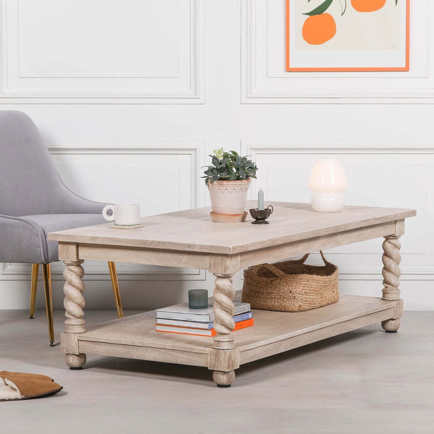 Marlow Twist Column Coffee Table 140cm
