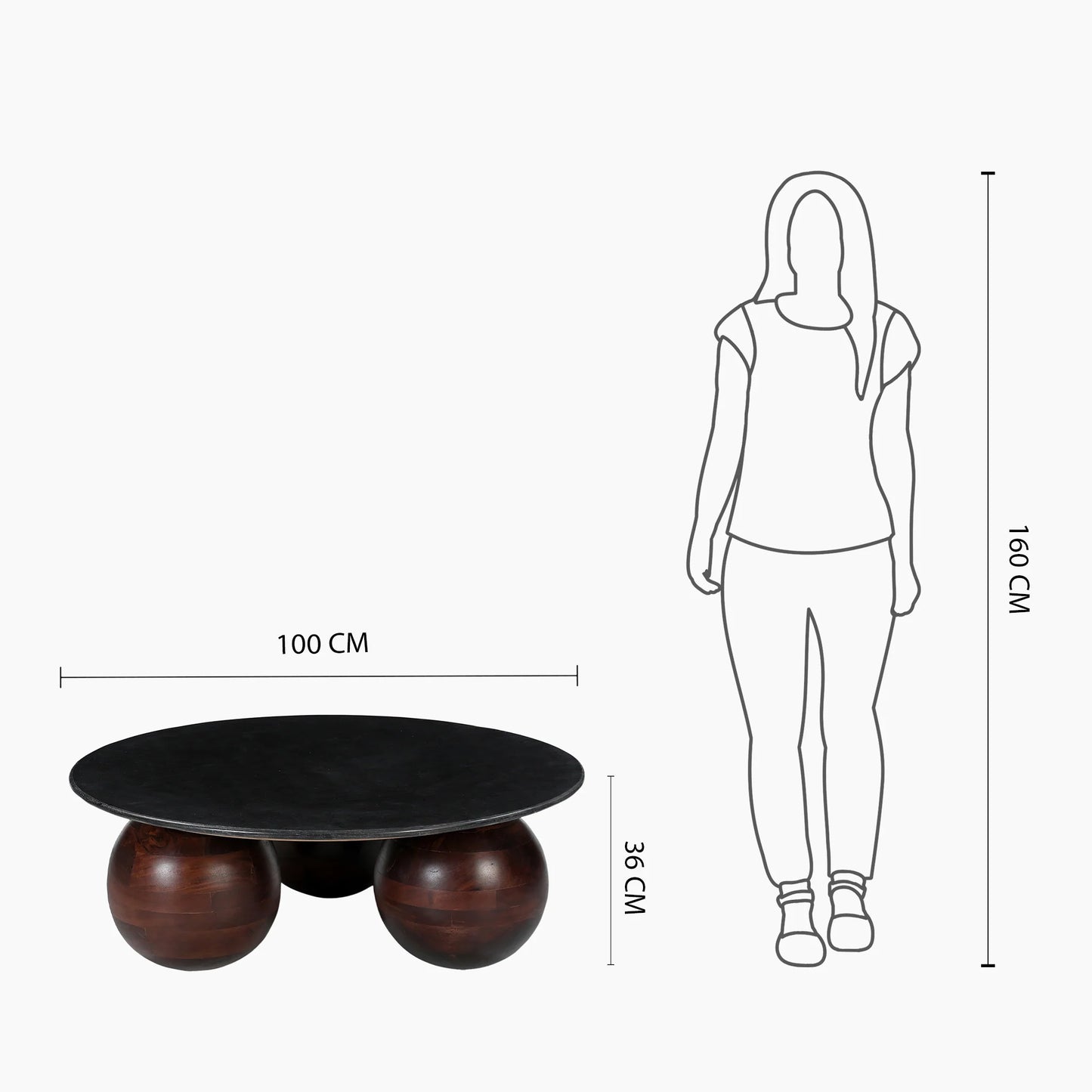 Khloe Sculpted Coffee Table with Marble Top