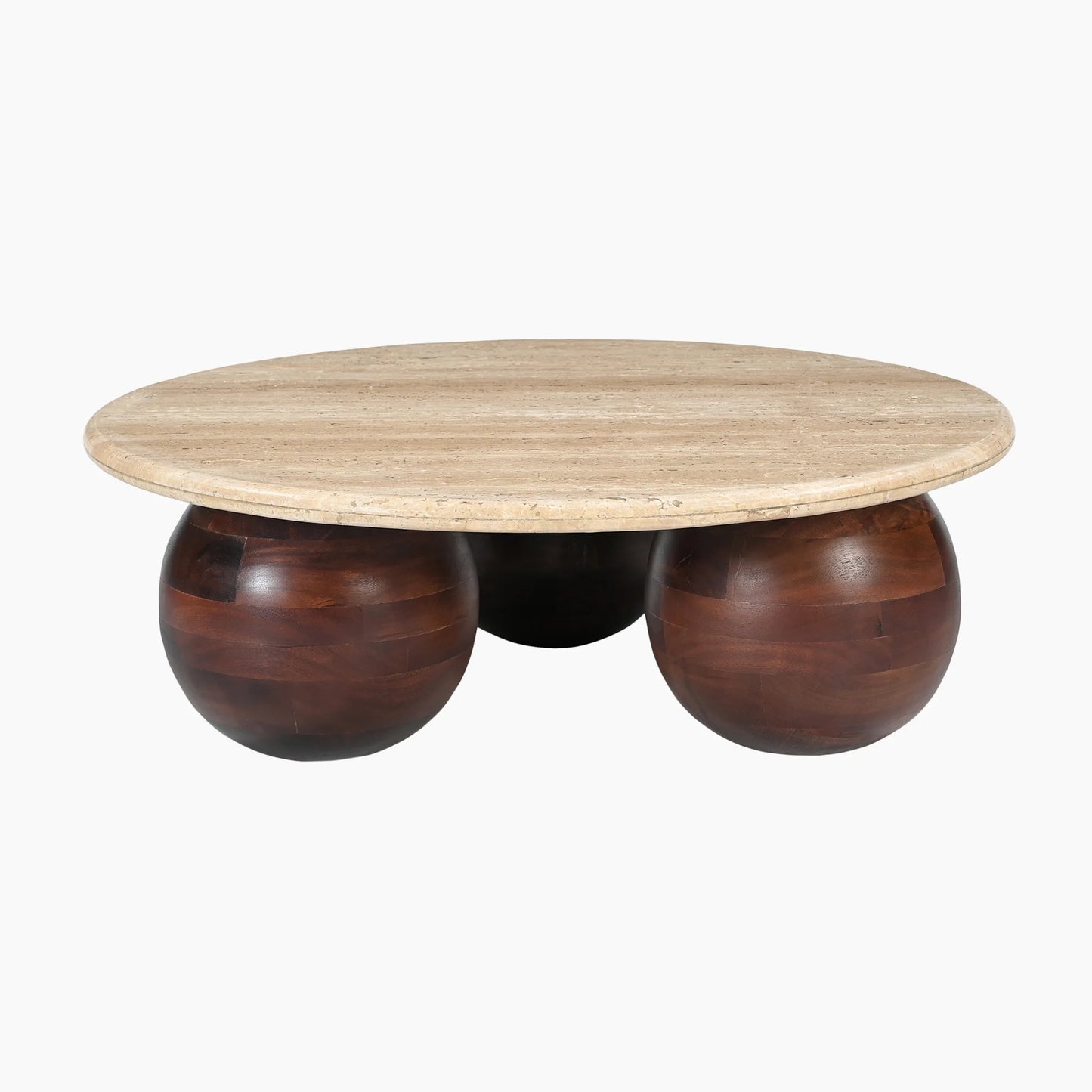 Khloe Sculpted Coffee Table with Marble Top