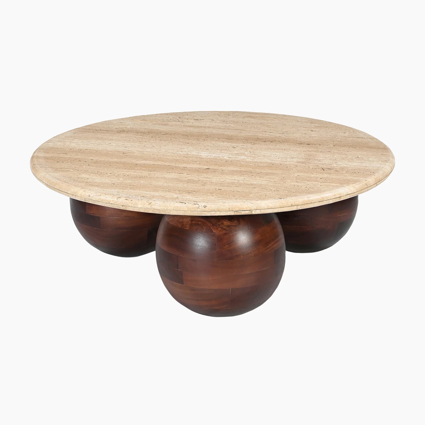 Khloe Sculpted Coffee Table with Marble Top