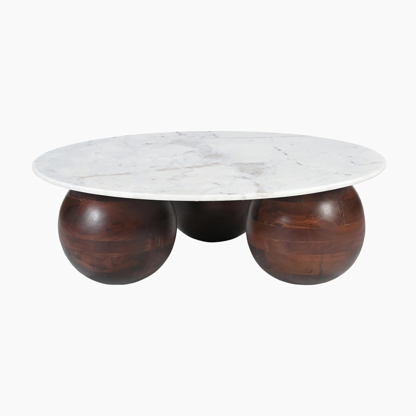 Khloe Sculpted Coffee Table with Marble Top