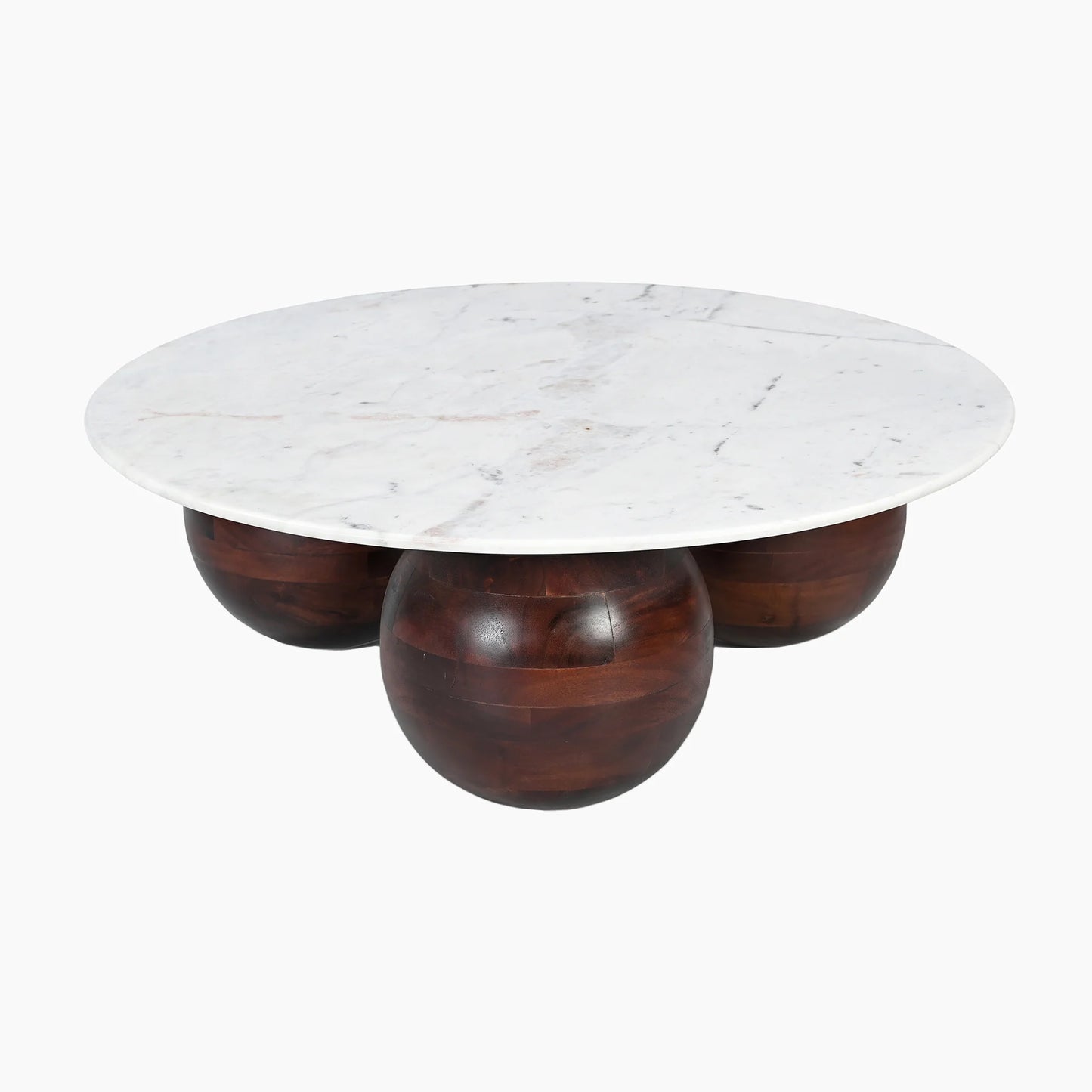 Khloe Sculpted Coffee Table with Marble Top