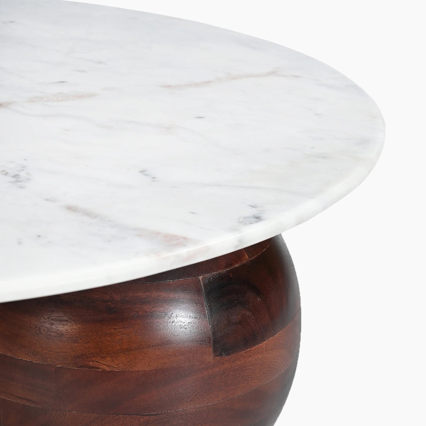 Khloe Sculpted Coffee Table with Marble Top