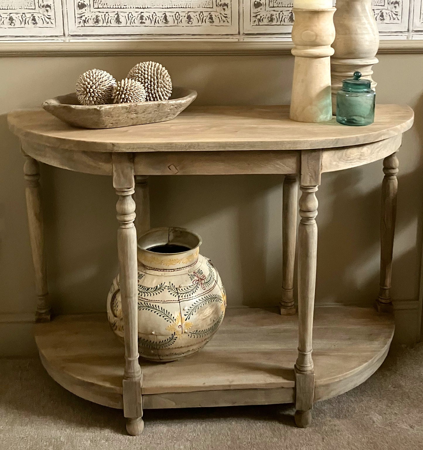 Luna Half-Moon Console Table