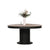 Lyra Black Round Column Dining Table 150cm