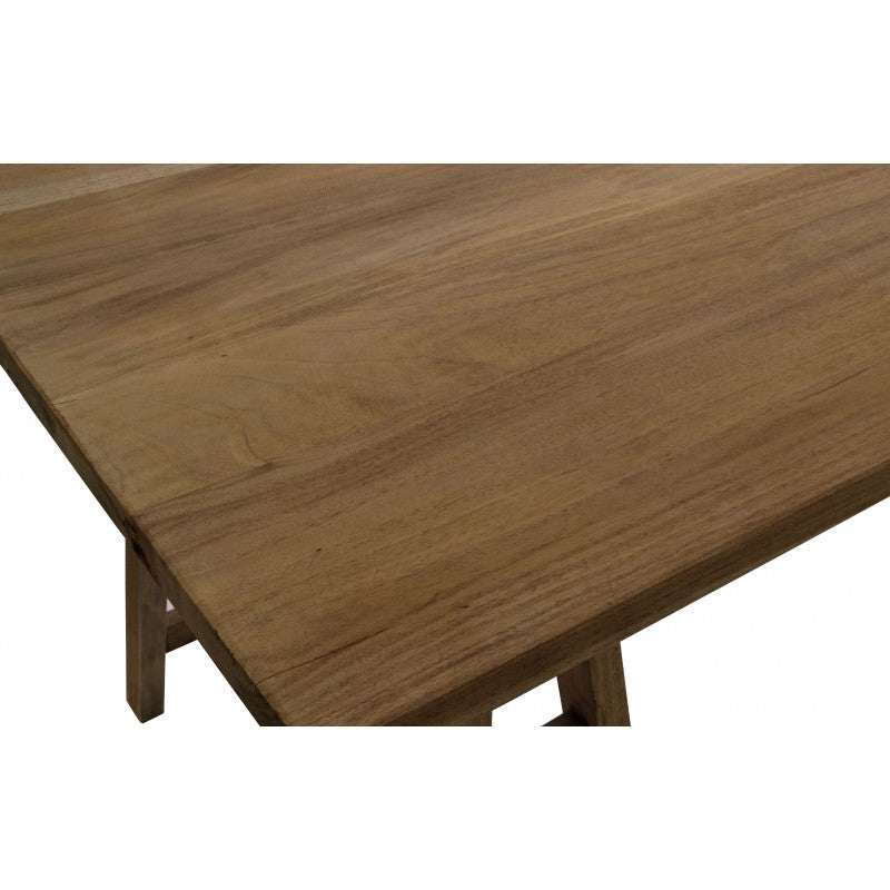 Rustic Mahogany Trestle Dining Table
