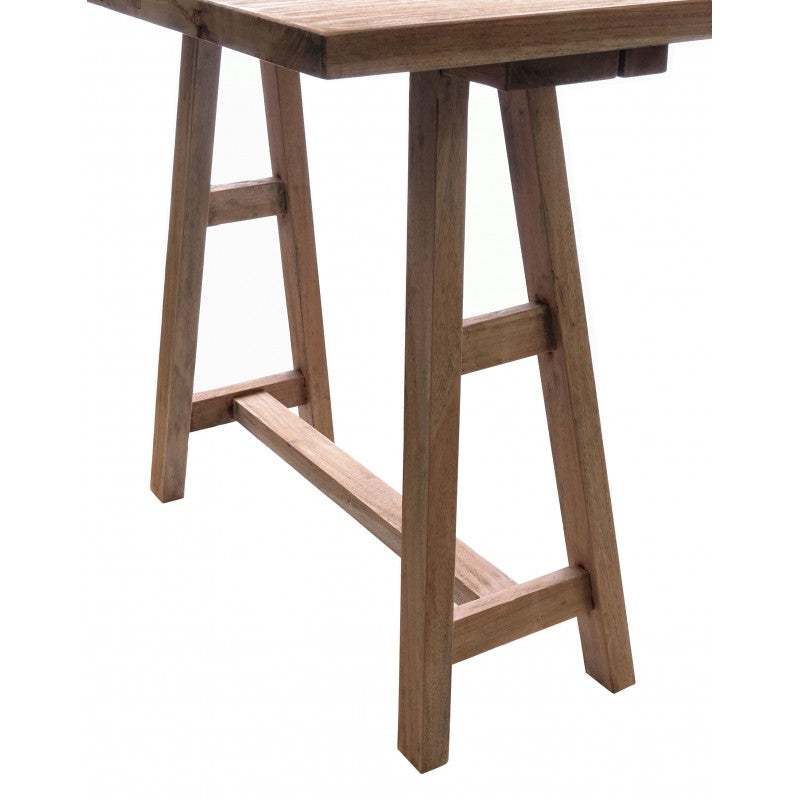 Rustic Mahogany Trestle Dining Table
