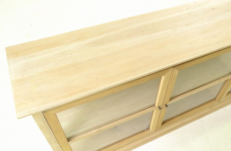 Vintage Style Bleached Sideboard Cabinet 195cm