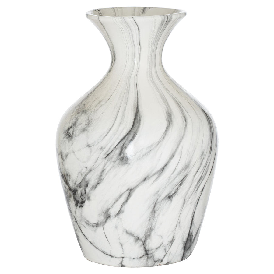 Marble Effect Ceramic Ellipse Vase