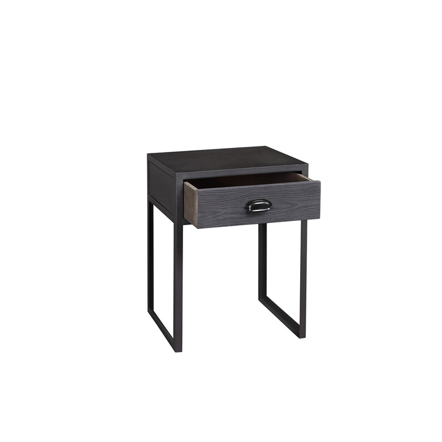 Industrial Style Grafton Bedside Table | Black