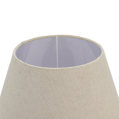 Gigi Linen Table Lamp with Wooden Urn Base