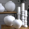 Matt White Textured Ceramic Vase