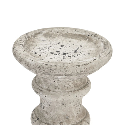 Rustic Speckled Stone Pillar Candle Holder