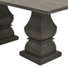 Sofia Dark Wood Rectangular Pedestal Dining Table 200cm