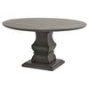 Sofia Dark Wood Round Pedestal Dining Table 150cm