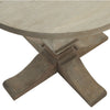 Rustic Bleached Wood Pedestal Side Table
