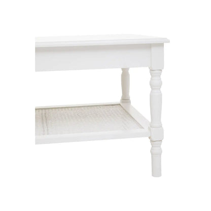 Ester Coffee Table With Rattan Shelf