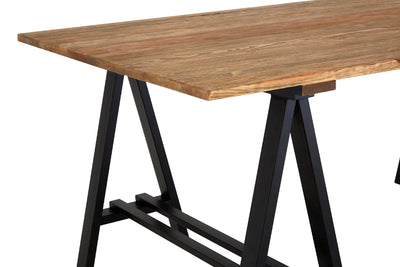 Vintage Industrial Pine Trestle Dining Table 200cm