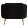 Chase Luxe Black Velvet Tub Chair