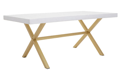 Contemporary Whitewash Mango Wood Dining Table 180cm