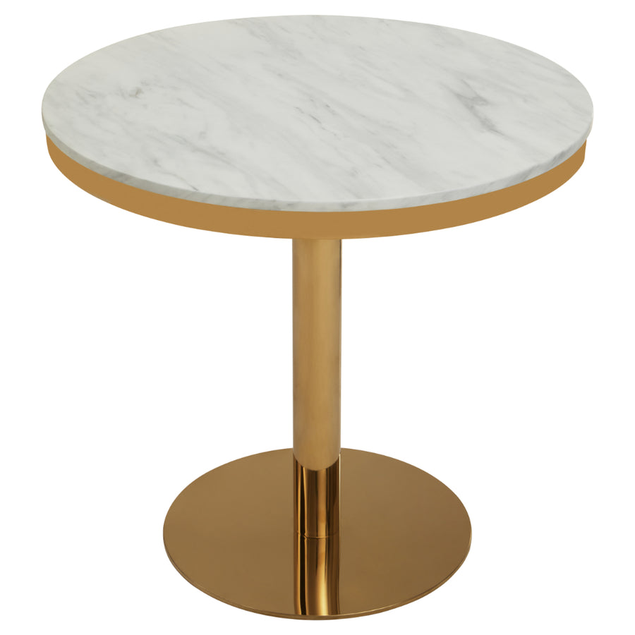 Ruby Marble Round Pedestal Dining Table 80cm