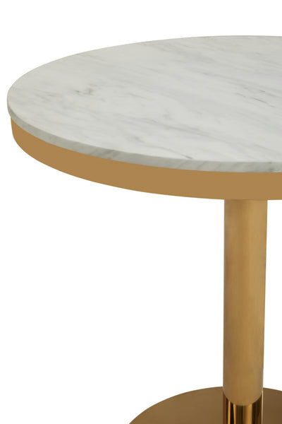 Ruby Marble Round Pedestal Dining Table 80cm