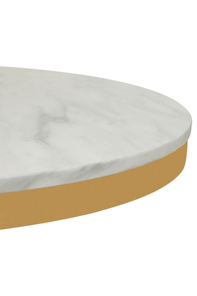 Ruby Marble Round Pedestal Dining Table 80cm