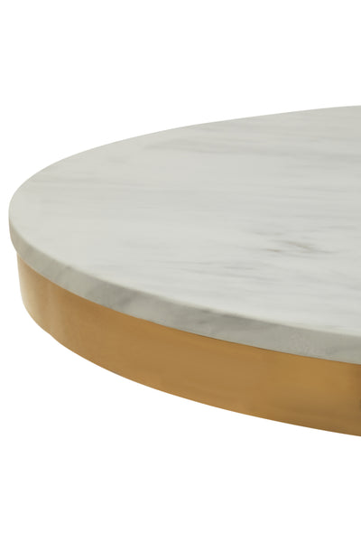Ruby Marble Round Pedestal Dining Table 80cm