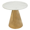 Ruby Round Dining Table with Marble Top 80cm