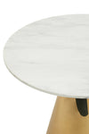 Ruby Round Dining Table with Marble Top 80cm