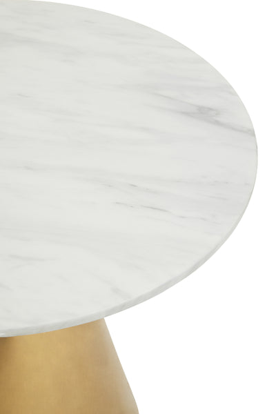 Ruby Round Dining Table with Marble Top 80cm