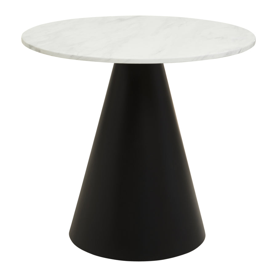 Ruby Round Dining Table with Marble Top 80cm