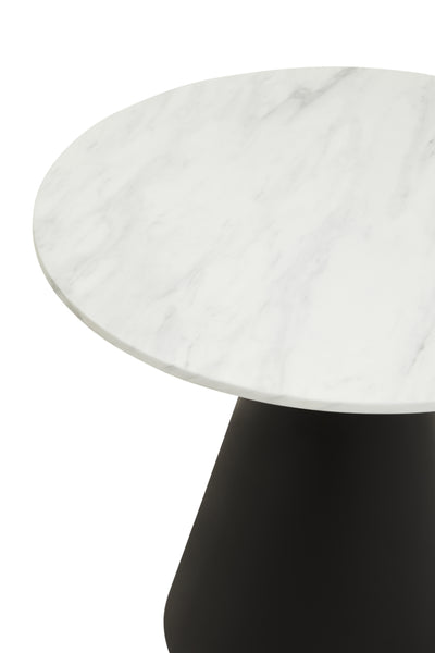 Ruby Round Dining Table with Marble Top 80cm