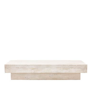 Asher Rustic Solid Wood Block Coffee Table