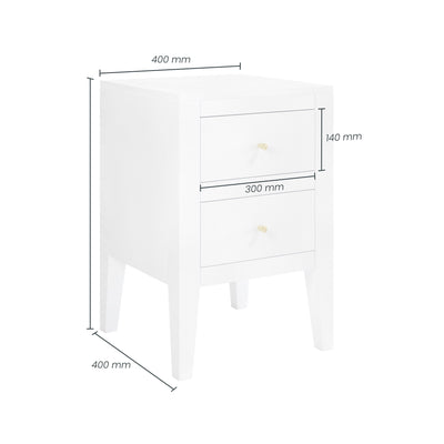 Alton Two-Drawer Bedside Table
