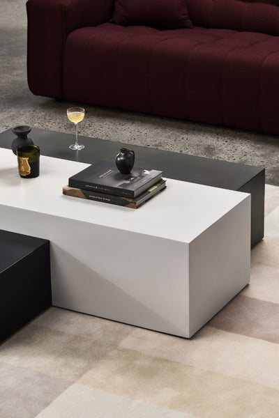 Blinde Design Rectangular Block Concrete Coffee Tables