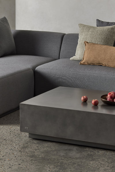 Blinde Design Rectangular Block Concrete Coffee Tables