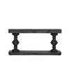 Bram Black Distressed Console Table with Column Legs 180cm