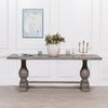 Carson Rustic Rectangular Dining Table with Grey Wash Finish