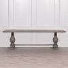 Carson Rustic Rectangular Dining Table with Grey Wash Finish