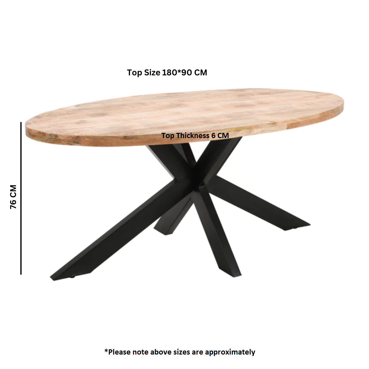 Diya Rustic Modern 6 Seater Oval Dining Table 180cm Salty Casa diya-rustic-modern-6-seater-oval-dining-table-180cm-salty-casa