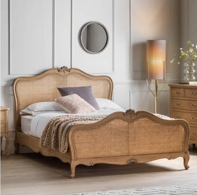 French Style Webbed Cane 6FT Super King Bed Frame