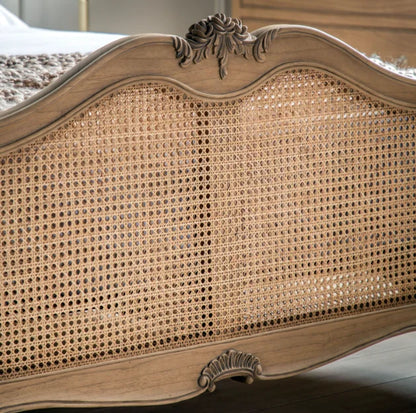 French Style Webbed Cane 6FT Super King Bed Frame